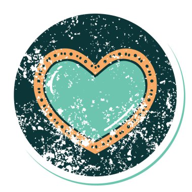 Bir kalbin sembolik depresif dövme görüntüsü