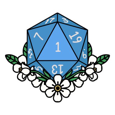 Retro Dövme Biçimi Doğal Zar Çiçek elementli