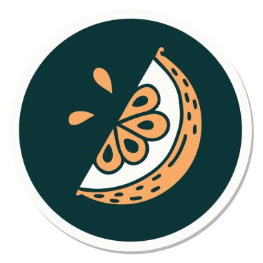 Geleneksel limon dilimli dövme çıkartması.