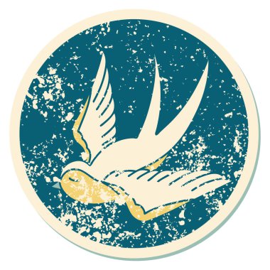 Bir kırlangıcın sembolik dövmeli görüntüsü