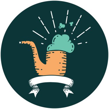 Dövme stili tüttürme piposunun simgesi