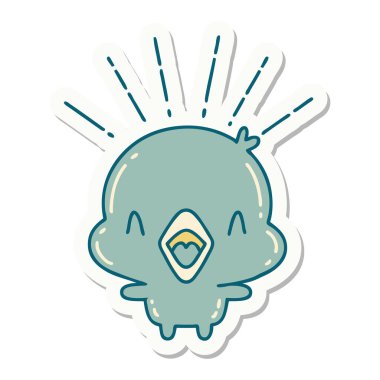 Şarkı söyleyen piliç dövmesi çıkartması.