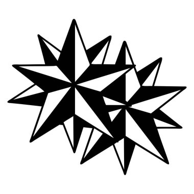 Siyah çizgi biçimli dövme.