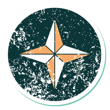 Bir yıldızın sembolik dövmeli görüntüsü