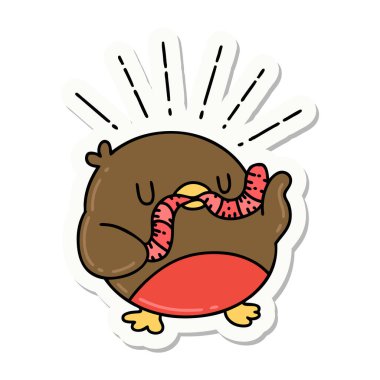 Kurtlu robin dövmesi çıkartması.