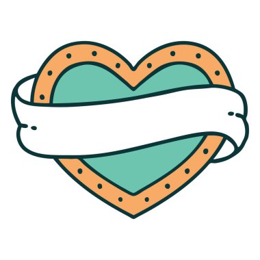 Bir kalp ve bayrağın ikonik dövme görüntüsü