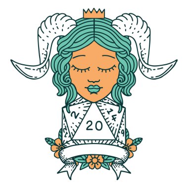 Retro Dövme Biçimi Doğal 20 D20 rulo ile düzenleme