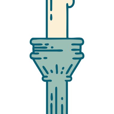 Bir şamdanın ikonik dövme görüntüsü