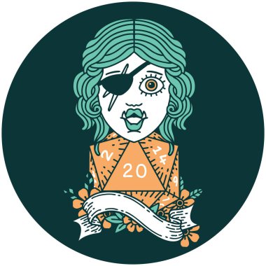 Ork haydut karakterinin doğal yirmi zar atma ikonu