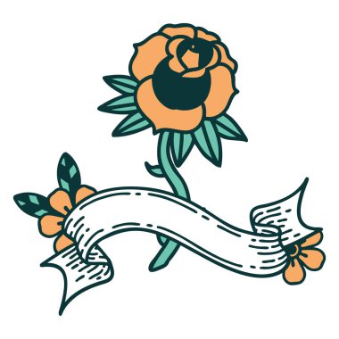 Gül sancağıyla geleneksel dövme