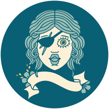 Retro Dövme Tarzı Düzenbaz karakter yüzü