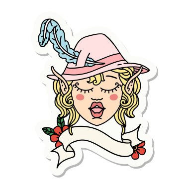 Cüce ozan karakter suratı çıkartması