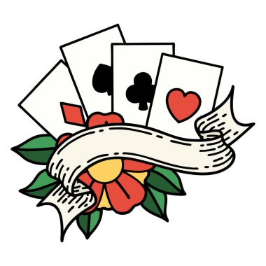 geleneksel kart ve afiş tarzında dövme