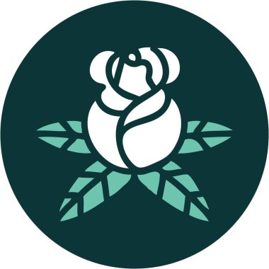 Tek bir gülün ikonik dövme görüntüsü