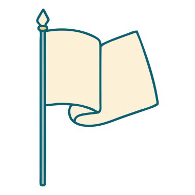 Bir bayrağın ikonik dövme biçimi