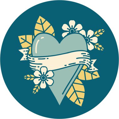 Bir kalp ve bayrağın ikonik dövme görüntüsü