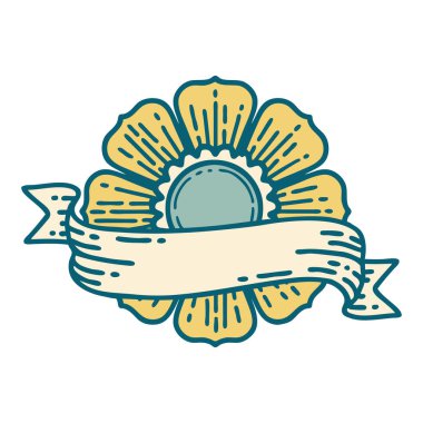 Bir çiçek ve afişin ikonik dövme şekli