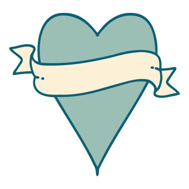 Bir kalp ve bayrağın ikonik dövme görüntüsü