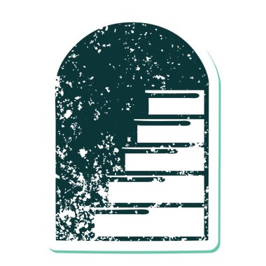 Basamaklara açılan kapının sembolik dövmeli görüntüsü