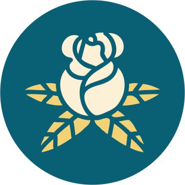 Tek bir gülün ikonik dövme görüntüsü