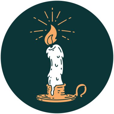 Dövme stili ürkütücü erime mumunun simgesi