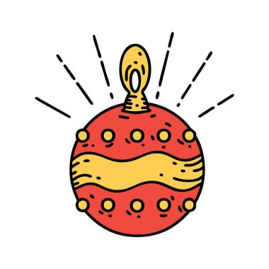 Geleneksel dövme stili yılbaşı süsü.