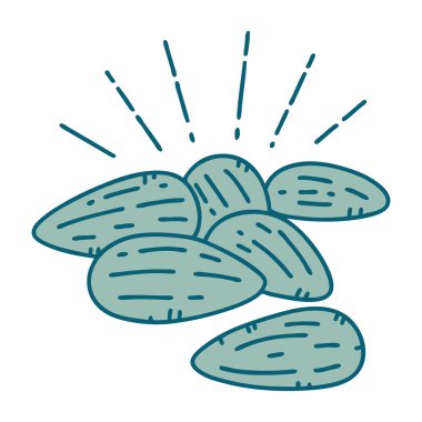 Geleneksel dövme bademlerinin çizimi