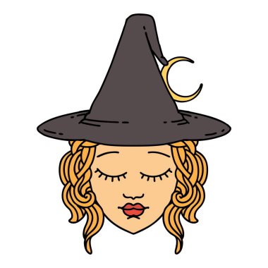 Retro Dövme Biçimi insan büyücüsü karakteri