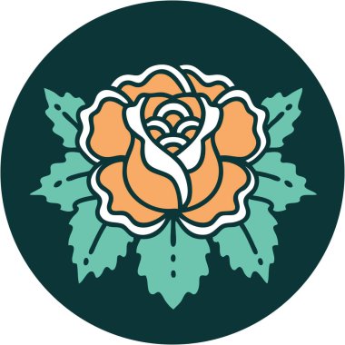 Bir gülün ikonik dövme şekli