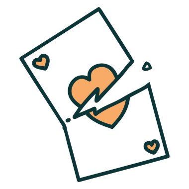 Yırtık bir kartın ikonik dövme şekli