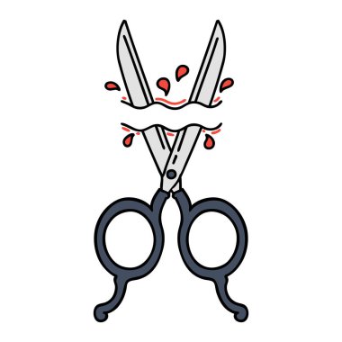 geleneksel makas stili dövme