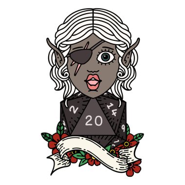 Retro Dövme Tarzı 20 zarlı haydut elf