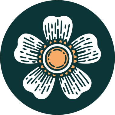 Bir çiçeğin ikonik dövme şekli