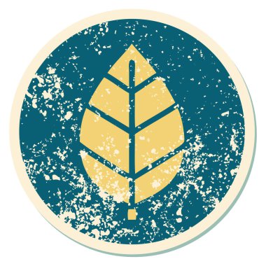 Yaprağın sembolik dövmeli resmi