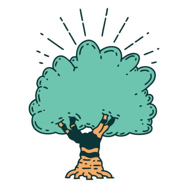 Geleneksel dövme ağacı çizimi