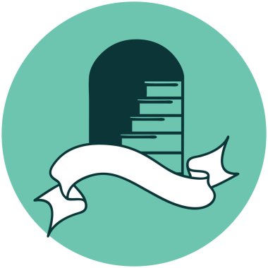 basamaklara kapı aralığı olan dövme biçimi simgesi