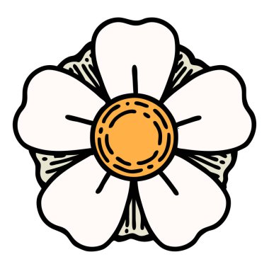 Geleneksel çiçek şeklinde dövme.