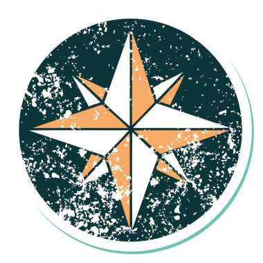 Bir yıldızın sembolik dövmeli görüntüsü