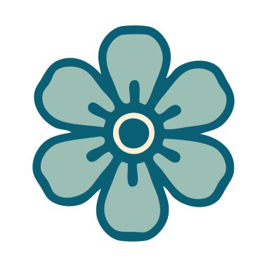 Bir çiçeğin ikonik dövme şekli