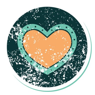 Bir kalbin sembolik depresif dövme görüntüsü