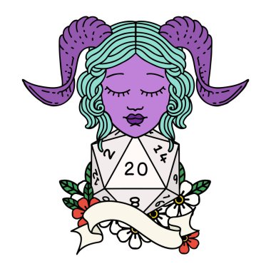 Retro Dövme Biçimi Doğal yirmilik zar atma ile düzenleme