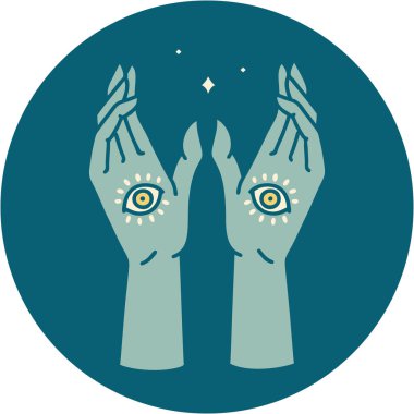 Mistik ellerin ikonik dövme görüntüsü