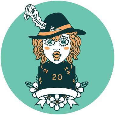 20 zarlı insan ozan karakteri simgesi