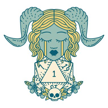 Retro Dövme Biçimi ağlama Doğal bir D20 zar atışıyla kiremit döşeme