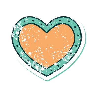 Bir kalbin sembolik depresif dövme görüntüsü