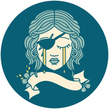 Retro Dövme Tarzı Düzenbaz karakter yüzü