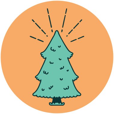 Çam ağacı dövmesi simgesi