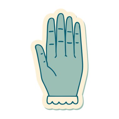 Dövme çıkartması geleneksel bir el stili.