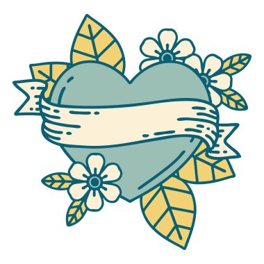 Bir kalp ve bayrağın ikonik dövme görüntüsü