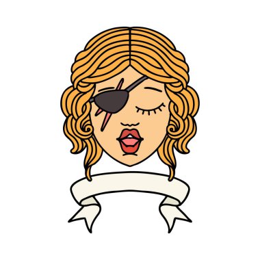 Retro Dövme Tarzı Sancaklı düzenbaz insan karakteri